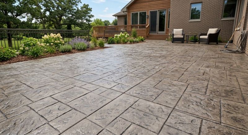 Stamped Concrete Installation in Fort Worth, TX